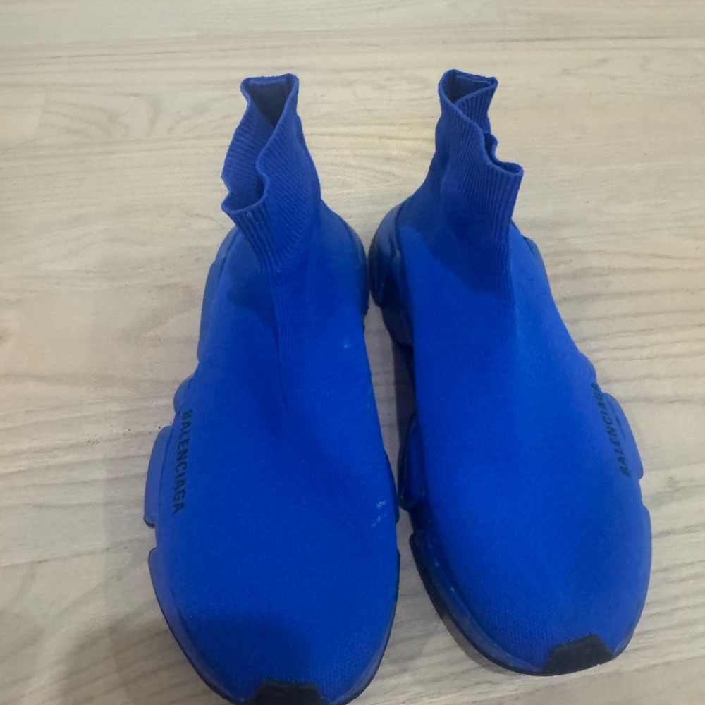 Balenciaga Vibrant Blue Sock Sneakers - Picture 3 of 5